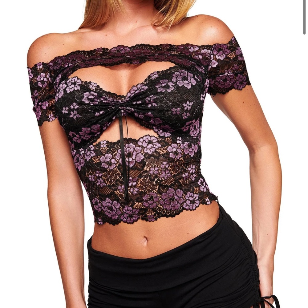 IAMGIA CRYSTAL TOP PLUM